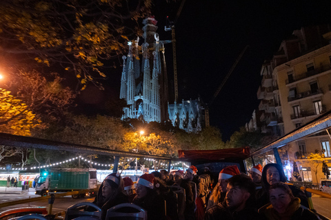 Barcelona: passeio de autocarro aberto com luzes de Natal20h30 Passeio de Natal Espanhol