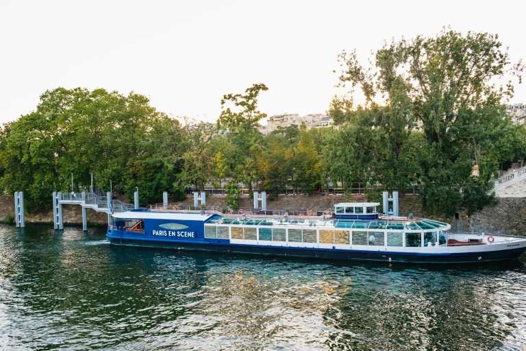 Paris: Panorama-Bootsfahrt auf der Seine mit 3-Gänge-DinnerParis: Bootstour mit Abendessen & Wasser