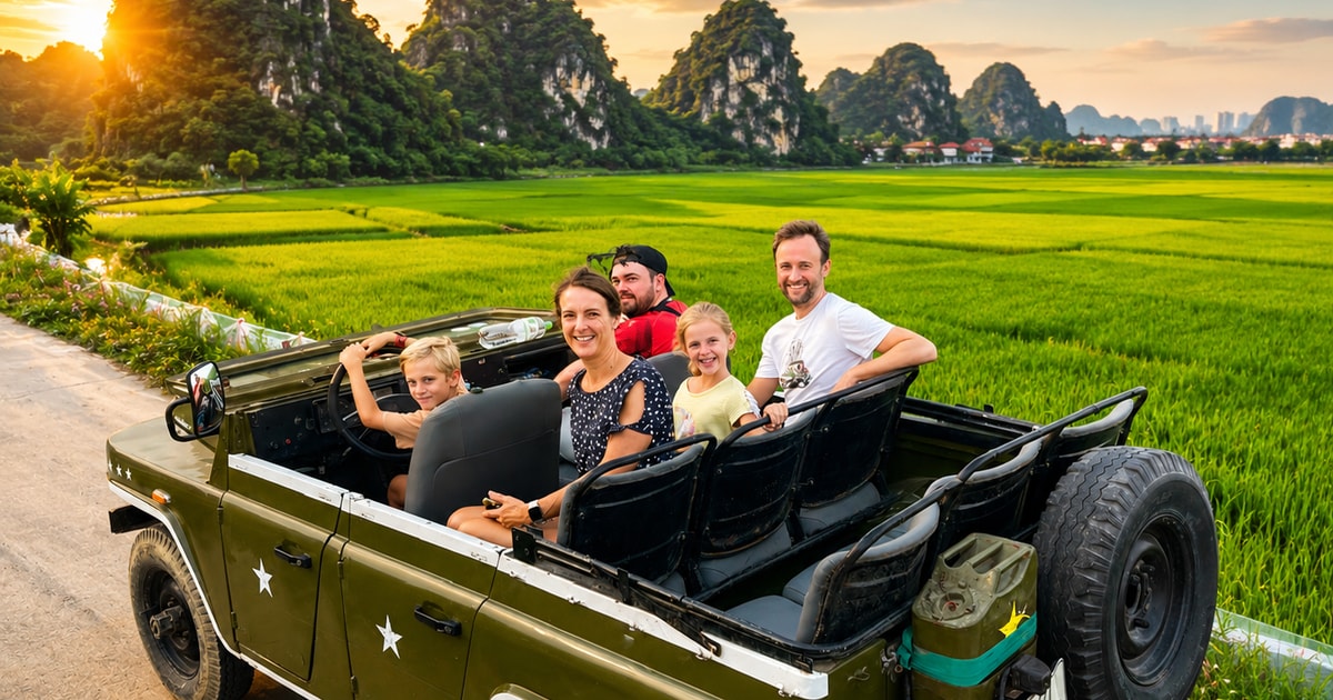 Ninh Binh Jeep Tour: Trang An Boat Ride & Mua Cave Sunset