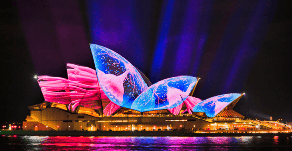Darling Harbour: Slow Jet Boat Cruise Vivid Sydney