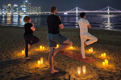 Busan: Gwangalli Beach Night Yoga & Photos