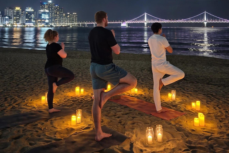 Busan: Gwangalli Beach Night Yoga & Photos