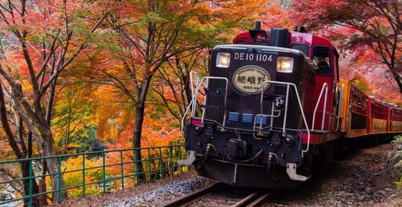 Kyoto Hozugawa River Boat and Sagano Romantic Train Tour
