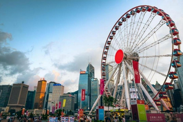 HK: Middag på hamnkryssning, buss med öppet tak, Temple Street TourAdmiralty, Hong Kong Island Mötesplats