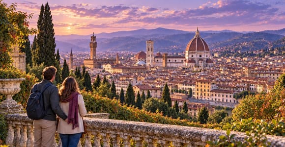 Florence: Bardini Gardens, Rose Garden & Michelangelo Square