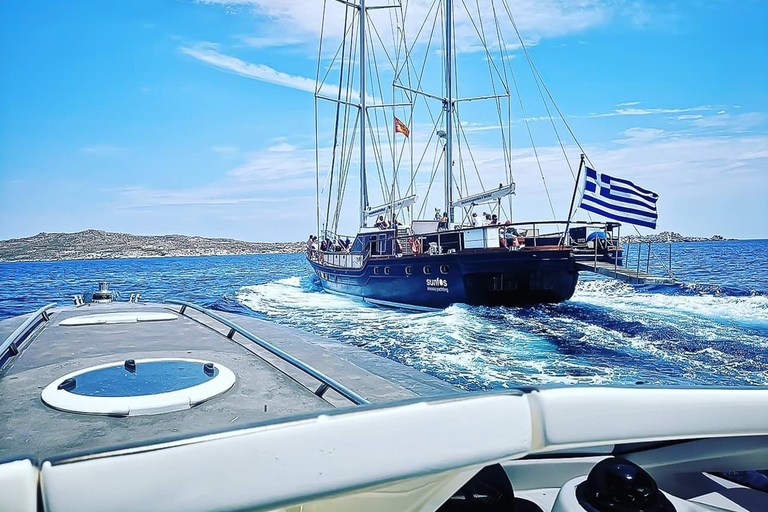 Mykonos : visite guidée de Delos et île de Rhenia en voilier