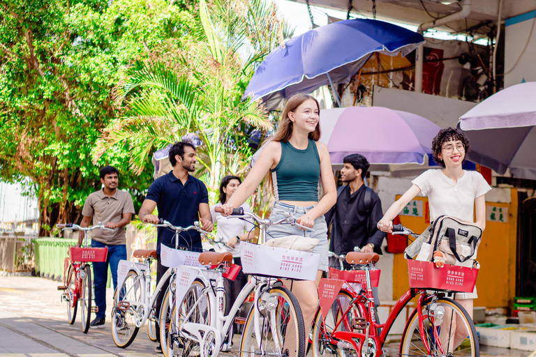 Victoria Harbour Shoreline Bike + Street Food Half-day Tour