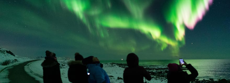 Sortland : chasse aux aurores boréales en petit groupe en voiture