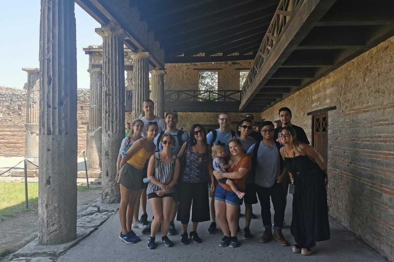 From Naples: Pompeii and Sorrento Full-Day Tour Tour in French with Railway Station Meeting Point