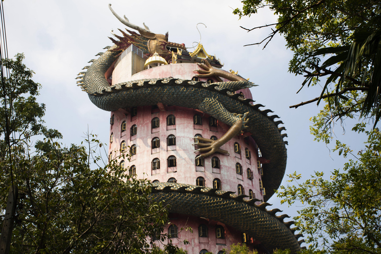 From Bangkok: Local Floating & Railway Market, Dragon Temple