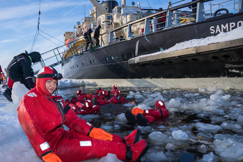 From Rovaniemi: Icebreaker Sampo Cruise and Ice Floating Morning Cruise at 9:00 AM with pickup from Rovaniemi