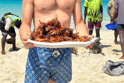 Tour in barca alla Prison Island e al banco di sabbia Nakupenda con pranzoServizio di prelievo in hotel e rientro con pranzo incluso