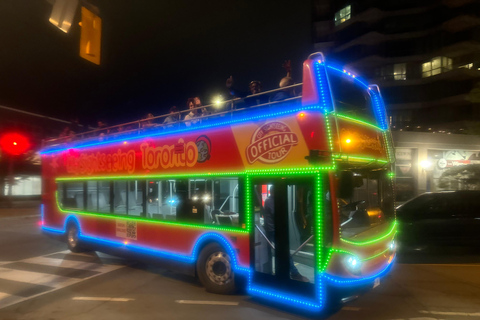 Toronto: Tour panoramico notturno su un autobus a due piani