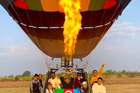 From Baku: Hot Air Balloon, Zipline, and Off-Road Adventure