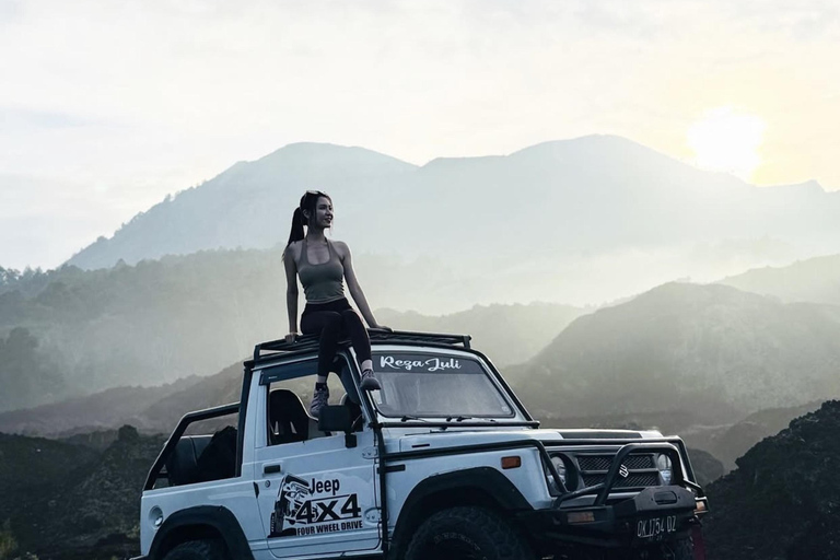 Bali: Mount Batur Jeep Tour with Floating Temple & Falls Sunrise Jeep Tour + Floating Temple + Waterfall