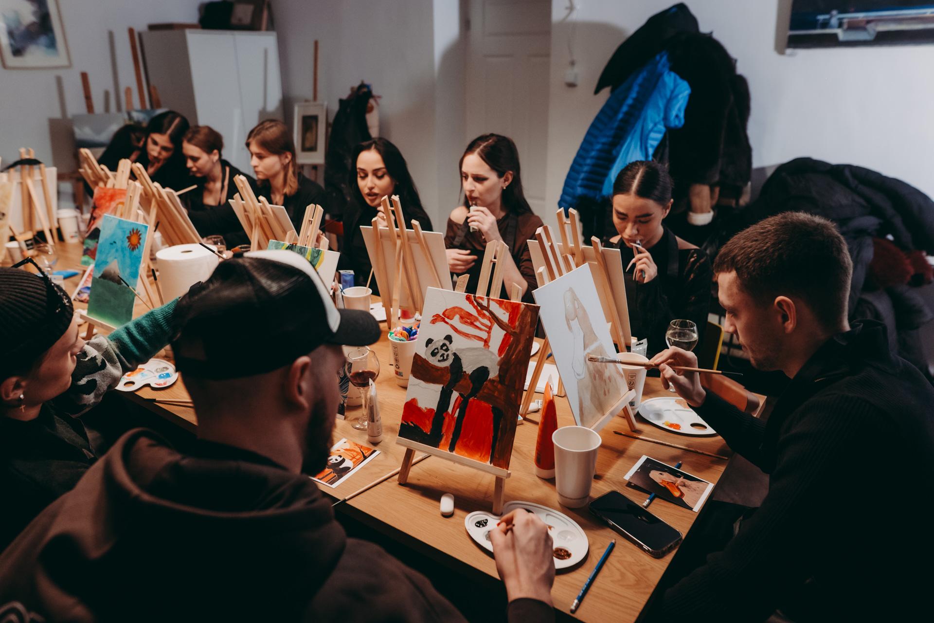 Krakau: Sip & Paint-Workshop