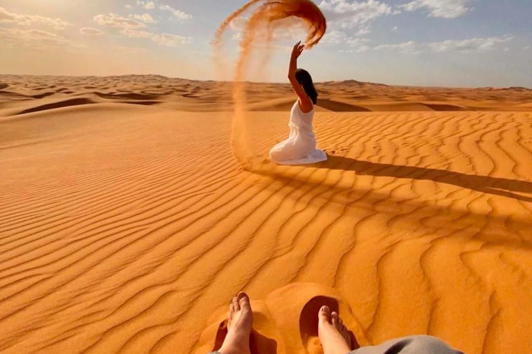 Doha: Sunset Desert Safari With Camel Ride & Dune Bashing Shared Desert Tour Pickup from meeting point Without Camel