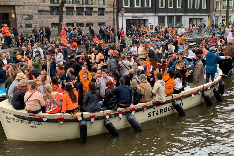 Amsterdam: 3 Hour Kings Day Boat Party with Unlimited Drinks