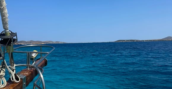 Paroikia: Despotiko & Blue Lagoon Cruise with Meal & Drinks