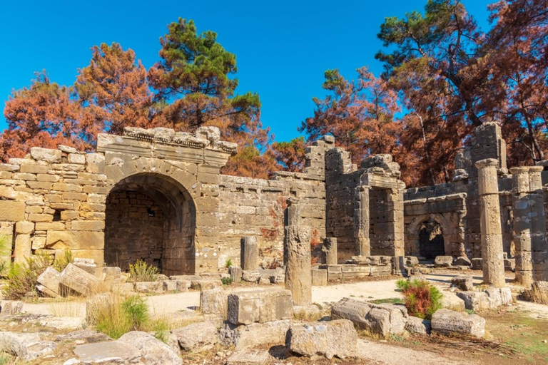 Città di Side: Tour in autobus e tour in barca del Lago Verde con pranzo