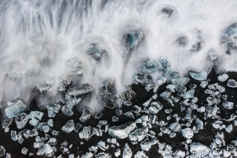 From Reykjavík: Diamond Beach, Glacier Lagoon & Boat Tour Free pick up from Bus Stop #12 with BOAT ride