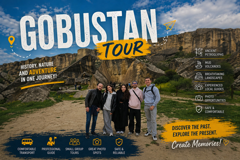 Gobustan, Mud Volcanoes & Absheron All-Inclusive Tour From Baku:Gobustan-Absheron Premium Tour All Tickets + Lunch