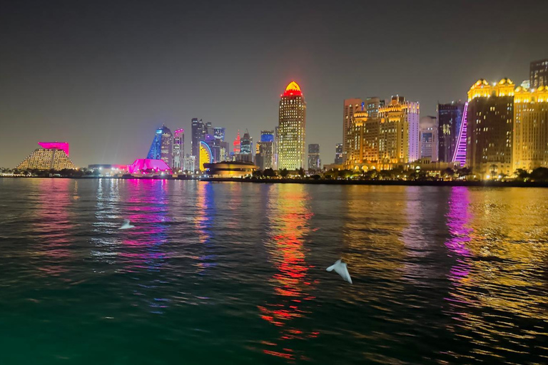 Doha: Traditional Sunset Dhow Cruise with BBQ Buffet onboard Sharing Sunset Dhow Cruise Tour with Transfers & BBQ Buffet