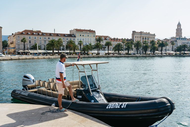 Split: Blue Lagoon en 3 eilanden Speedboottour met Lunch