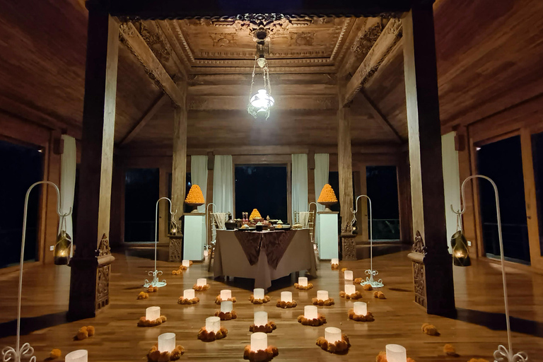 乌布：巴厘岛皇家晚餐，热带森林景观素食菜单