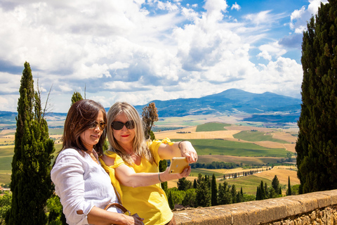 Florence: Monteriggioni & Val d'Orcia Optional Wine Tasting Classic Option in Portuguese
