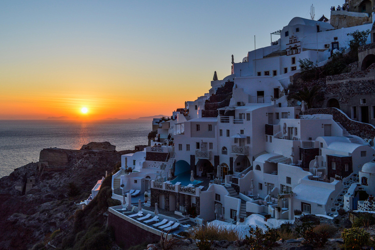 Caldera Santorini: crucero con cena y puesta de sol