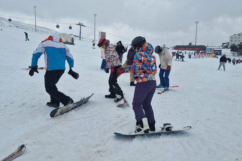 Excursão de esqui na montanha Erciyes, na Capadócia