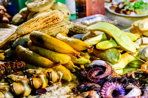 Street food market walking tour in Stone town with transfer