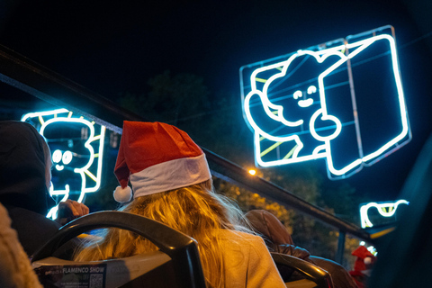 Barcelona: passeio de autocarro aberto com luzes de Natal20h30 Passeio de Natal Espanhol