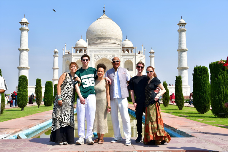 From Delhi: Taj Mahal Sunrise & Agra Day Tour with 5* Lunch From Delhi: Tour with Ac Car, Driver & Guide