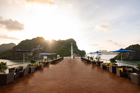 2/3-Day Halong & Lan Ha Bay Erina 5* Cruise balcony, bathtub 3-Days Cruise with Transfer from/to Hanoi or Ninh Binh