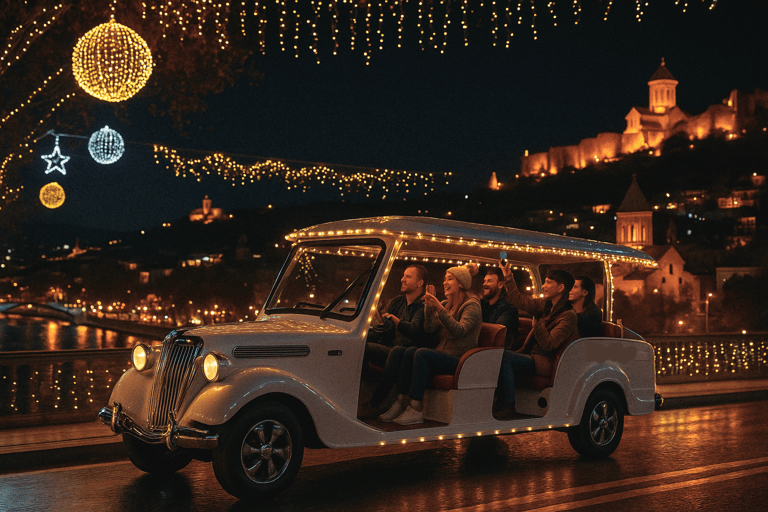 Tbilisi: Night Tour by Retro Electric Car & New Year Views