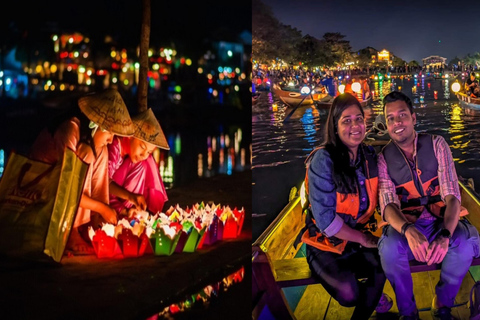 Hoi An : Lantaarn Boottocht & Lantaarn VrijlatenHoi An : Lantaarn Boottocht met hangende bloemenlantaarns