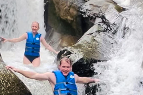 San Juan: Rainforest Waterslides & Beach Tour with Transport San Juan: El Yunque Rainforest and Luquillo Beach Day Tour