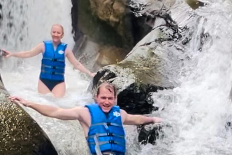 San Juan: Rainforest Waterslides & Beach Tour with Transport San Juan: El Yunque Rainforest and Luquillo Beach Day Tour