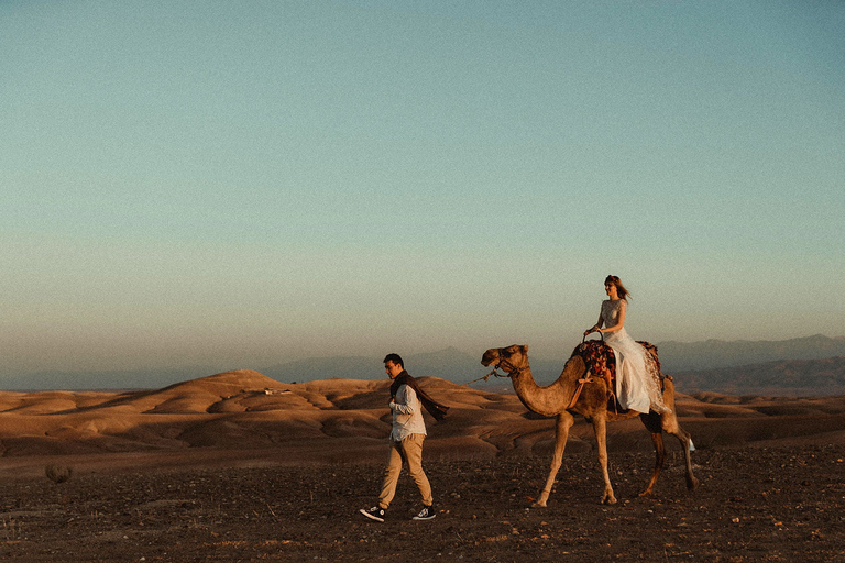 Marrakech: Sunset Camel Ride &Dinner in Agafay Desert Marrakech: Sunset Camel Ride and Dinner in Agafay Desert