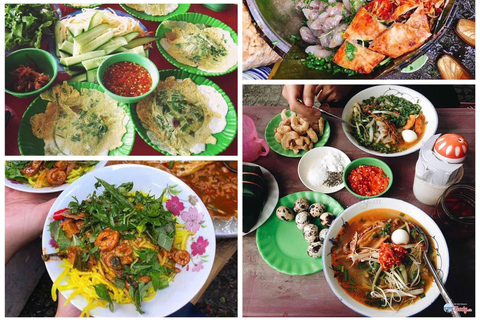 Hue: Food Walking Tour with Coffee and Market Visit Hue Street Food Tour by Cyclo