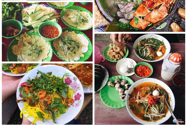 Hue: Food Walking Tour with Coffee and Market Visit Hue Street Food Tour by Cyclo