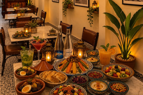 Marrakech Medina Night Tour with Rooftop Dinner