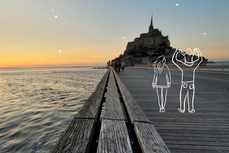 Bay of Mont Saint-Michel: Fun barefoot walks on the foreshore. Bay of Mont Saint-Michel: Walk at high tide.