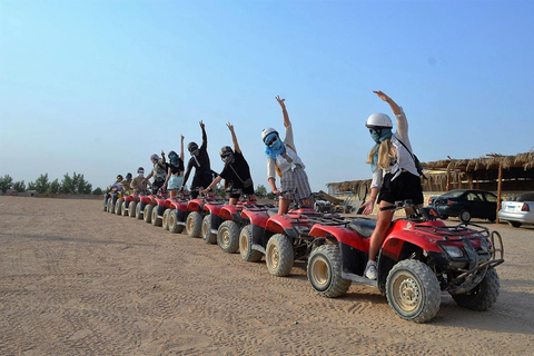 Hurghada: Safari med fyrhjuling och buggy med middag och showUpphämtning från hotell i Hurghada City