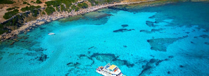 Limassol : Visite en bus et en bateau des bains d'Aphrodite et du Lagon Bleu