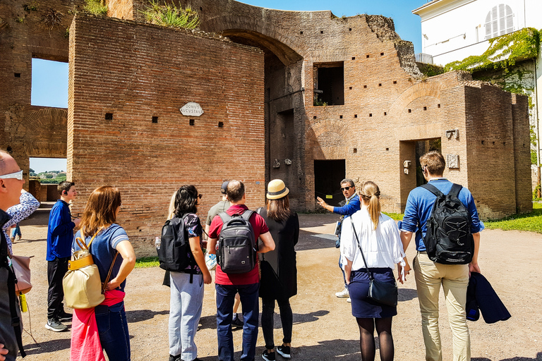 Rom: Prioriterad tillgång Prioriterad åtkomst Colosseum, Forum Romanum och Palatine TourTysk gruppresa med särskild tillgång till arenagolvet