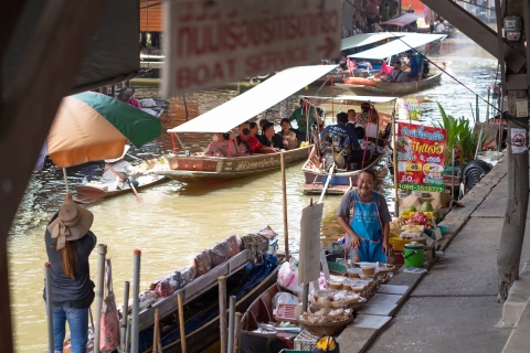 Bangkok : Damnoen Saduak et le marché Maeklong depuis Siam ParagonBangkok : Marché de Damnoen Saduak et marché ferroviaire de Maeklong