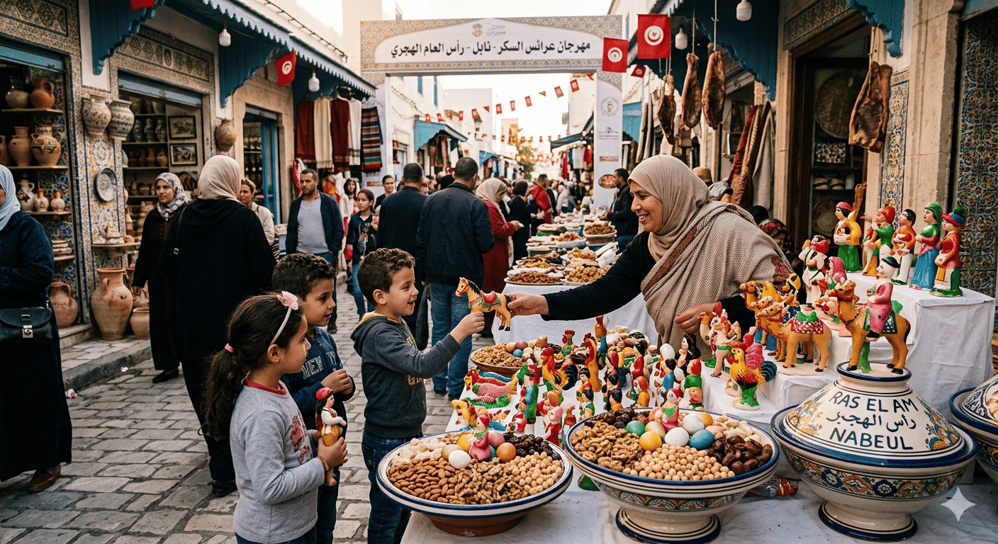 Nabeul: Hijri-Neujahr, Zuckerpuppen & Heiliges Festmahl in Dar El Machat